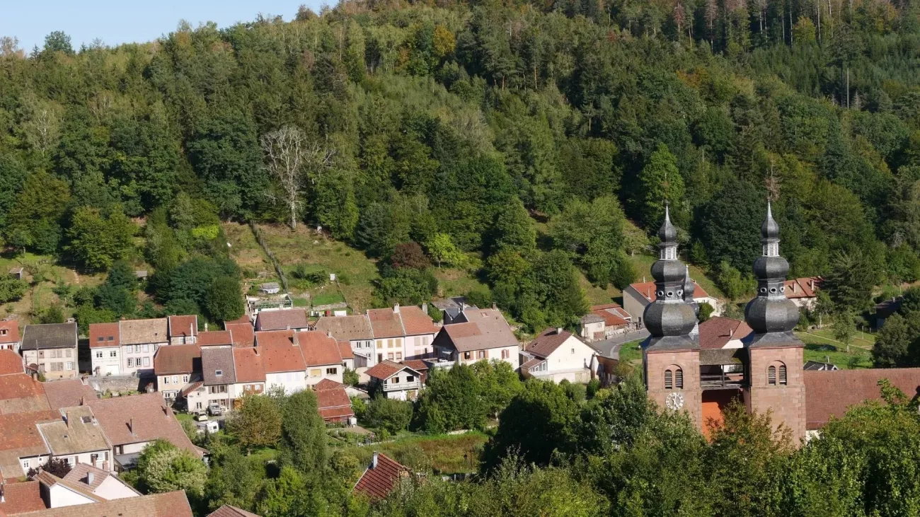 vue aerienne Saint Quirin