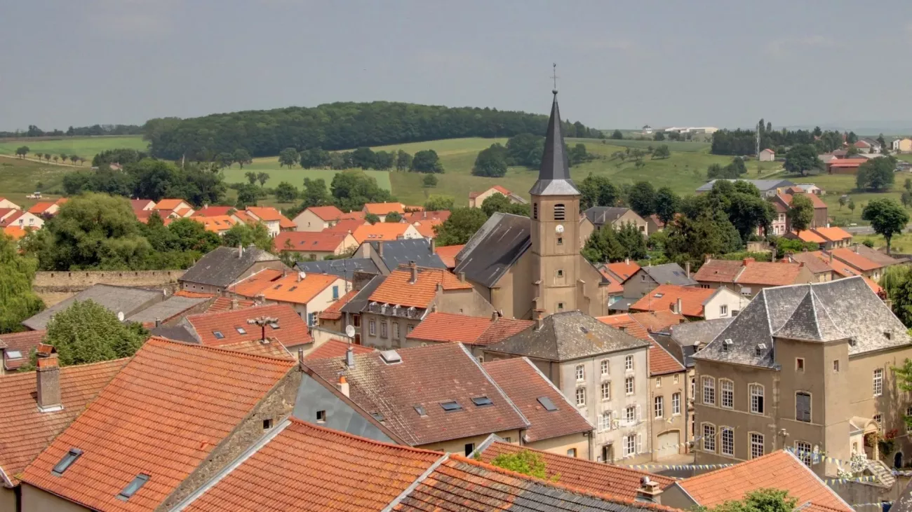 Image de village Moselle vue aérienne