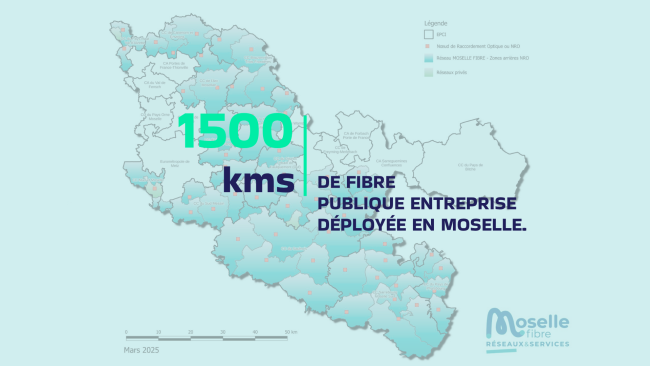 Présence de Moselink en Moselle - carte du réseau